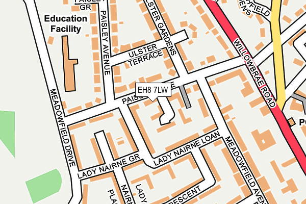 EH8 7LW map - OS OpenMap – Local (Ordnance Survey) EH8 7LW map - OS OpenMap – Local (Ordnance Survey)