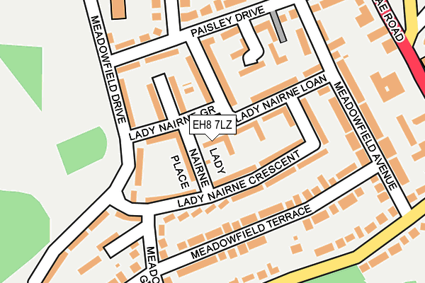 EH8 7LZ map - OS OpenMap – Local (Ordnance Survey) EH8 7LZ map - OS OpenMap – Local (Ordnance Survey)