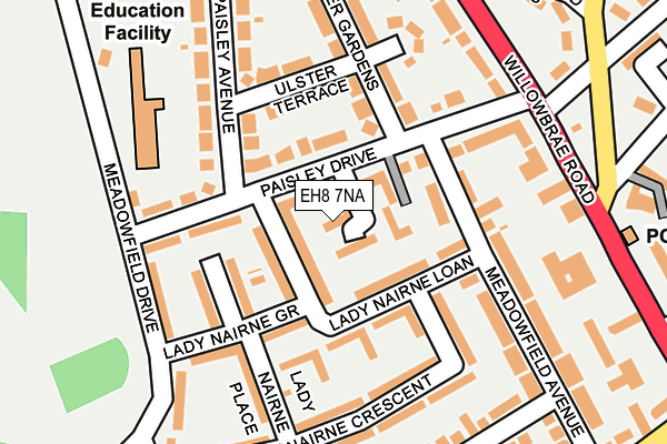 EH8 7NA map - OS OpenMap – Local (Ordnance Survey) EH8 7NA map - OS OpenMap – Local (Ordnance Survey)