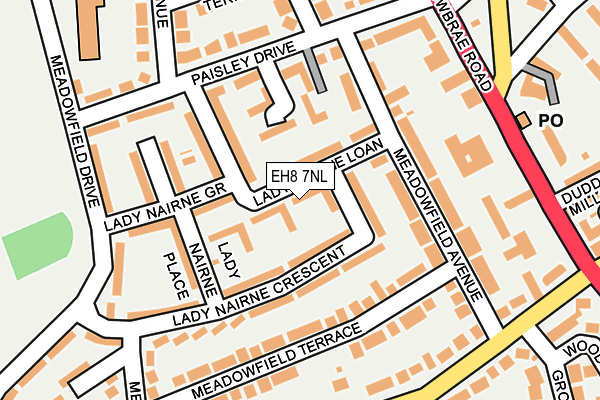 EH8 7NL map - OS OpenMap – Local (Ordnance Survey) EH8 7NL map - OS OpenMap – Local (Ordnance Survey)