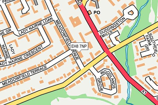 EH8 7NP map - OS OpenMap – Local (Ordnance Survey) EH8 7NP map - OS OpenMap – Local (Ordnance Survey)