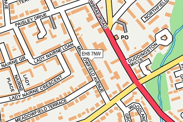 EH8 7NW map - OS OpenMap – Local (Ordnance Survey) EH8 7NW map - OS OpenMap – Local (Ordnance Survey)