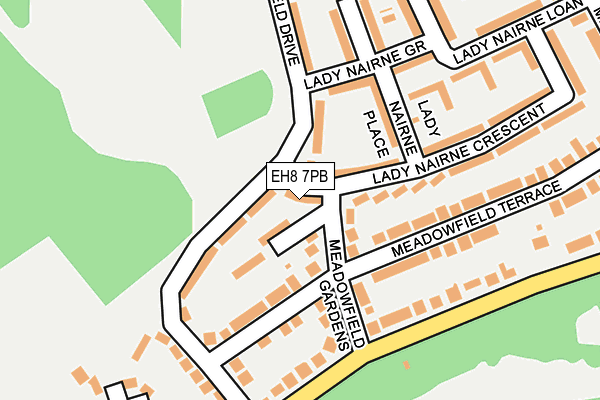 EH8 7PB map - OS OpenMap – Local (Ordnance Survey) EH8 7PB map - OS OpenMap – Local (Ordnance Survey)