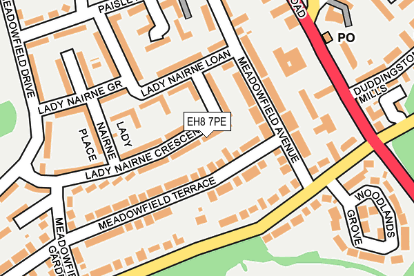 EH8 7PE map - OS OpenMap – Local (Ordnance Survey) EH8 7PE map - OS OpenMap – Local (Ordnance Survey)