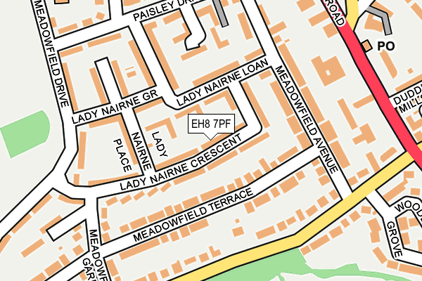 EH8 7PF map - OS OpenMap – Local (Ordnance Survey) EH8 7PF map - OS OpenMap – Local (Ordnance Survey)