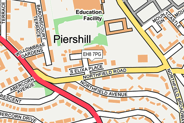 EH8 7PG map - OS OpenMap – Local (Ordnance Survey) EH8 7PG map - OS OpenMap – Local (Ordnance Survey)