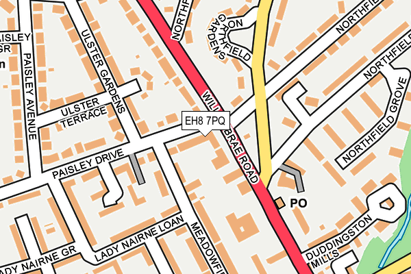 EH8 7PQ map - OS OpenMap – Local (Ordnance Survey) EH8 7PQ map - OS OpenMap – Local (Ordnance Survey)