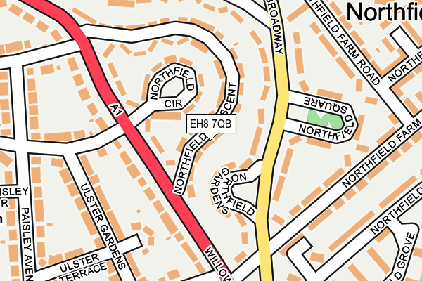 EH8 7QB map - OS OpenMap – Local (Ordnance Survey) EH8 7QB map - OS OpenMap – Local (Ordnance Survey)