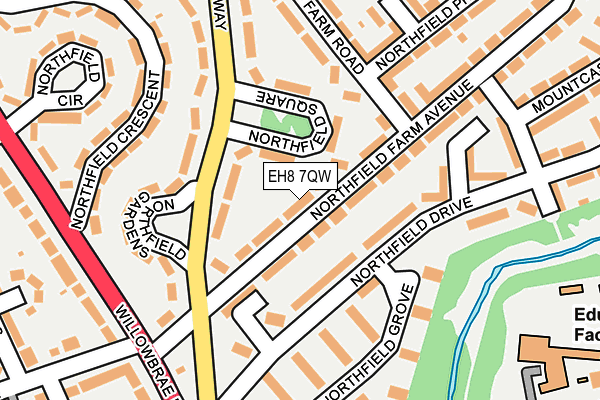 EH8 7QW map - OS OpenMap – Local (Ordnance Survey)