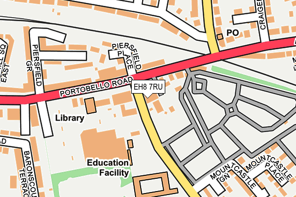 EH8 7RU map - OS OpenMap – Local (Ordnance Survey) EH8 7RU map - OS OpenMap – Local (Ordnance Survey)