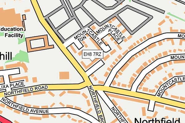 EH8 7RZ map - OS OpenMap – Local (Ordnance Survey) EH8 7RZ map - OS OpenMap – Local (Ordnance Survey)