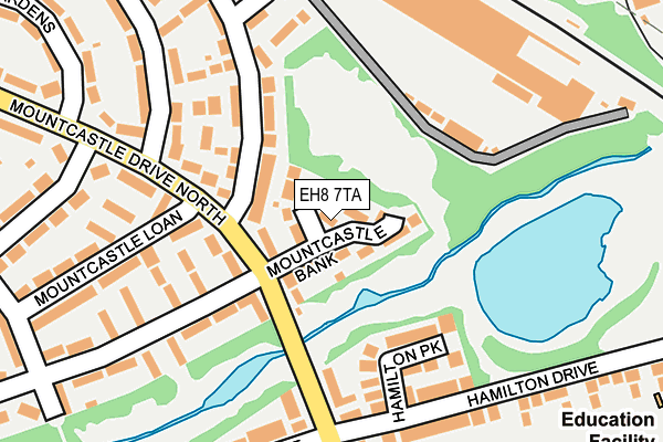 EH8 7TA map - OS OpenMap – Local (Ordnance Survey) EH8 7TA map - OS OpenMap – Local (Ordnance Survey)