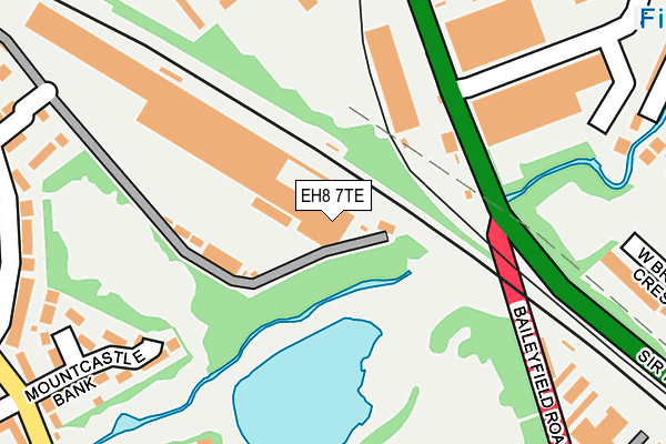 EH8 7TE map - OS OpenMap – Local (Ordnance Survey) EH8 7TE map - OS OpenMap – Local (Ordnance Survey)