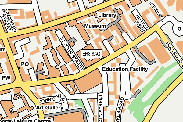 EH8 8AQ map - OS OpenMap – Local (Ordnance Survey) EH8 8AQ map - OS OpenMap – Local (Ordnance Survey)