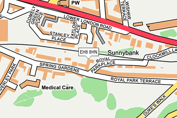 EH8 8HN map - OS OpenMap – Local (Ordnance Survey) EH8 8HN map - OS OpenMap – Local (Ordnance Survey)