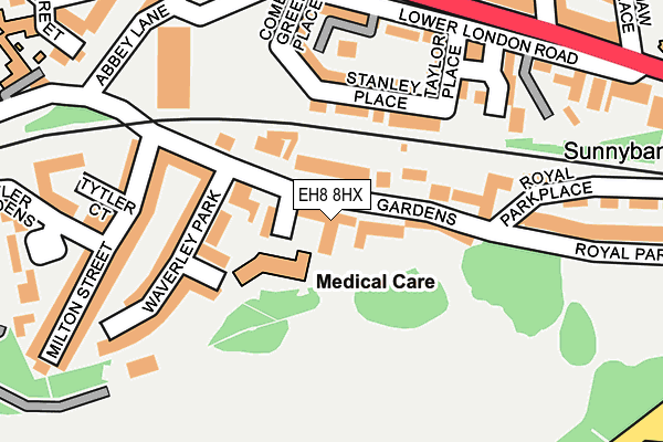 EH8 8HX map - OS OpenMap – Local (Ordnance Survey) EH8 8HX map - OS OpenMap – Local (Ordnance Survey)