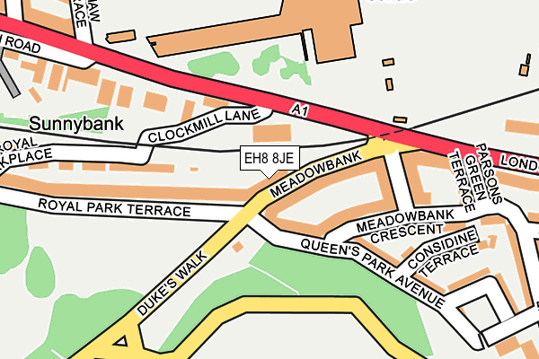 EH8 8JE map - OS OpenMap – Local (Ordnance Survey) EH8 8JE map - OS OpenMap – Local (Ordnance Survey)