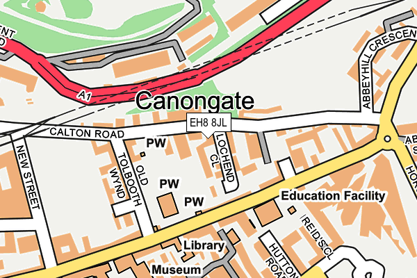 EH8 8JL map - OS OpenMap – Local (Ordnance Survey)