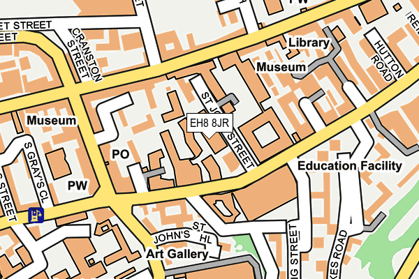 EH8 8JR map - OS OpenMap – Local (Ordnance Survey)