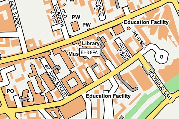 EH8 8PA map - OS OpenMap – Local (Ordnance Survey) EH8 8PA map - OS OpenMap – Local (Ordnance Survey)