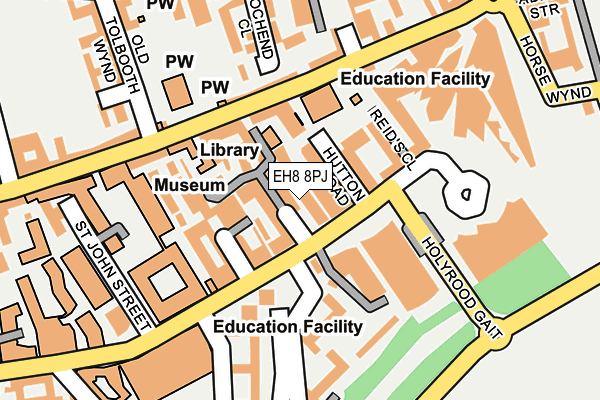 EH8 8PJ map - OS OpenMap – Local (Ordnance Survey) EH8 8PJ map - OS OpenMap – Local (Ordnance Survey)
