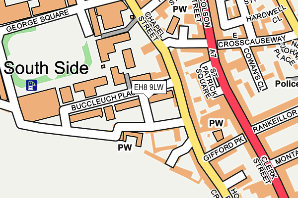 EH8 9LW map - OS OpenMap – Local (Ordnance Survey) EH8 9LW map - OS OpenMap – Local (Ordnance Survey)