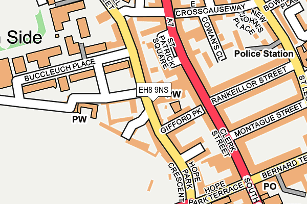 EH8 9NS map - OS OpenMap – Local (Ordnance Survey) EH8 9NS map - OS OpenMap – Local (Ordnance Survey)