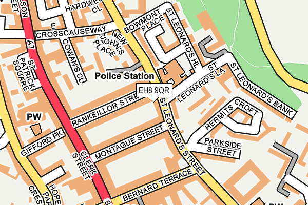 EH8 9QR map - OS OpenMap – Local (Ordnance Survey) EH8 9QR map - OS OpenMap – Local (Ordnance Survey)