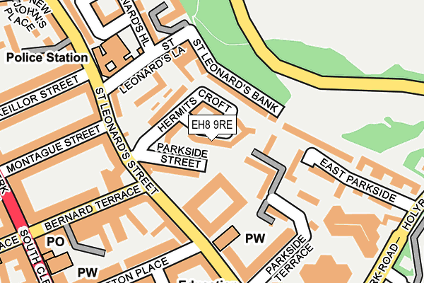 EH8 9RE map - OS OpenMap – Local (Ordnance Survey) EH8 9RE map - OS OpenMap – Local (Ordnance Survey)