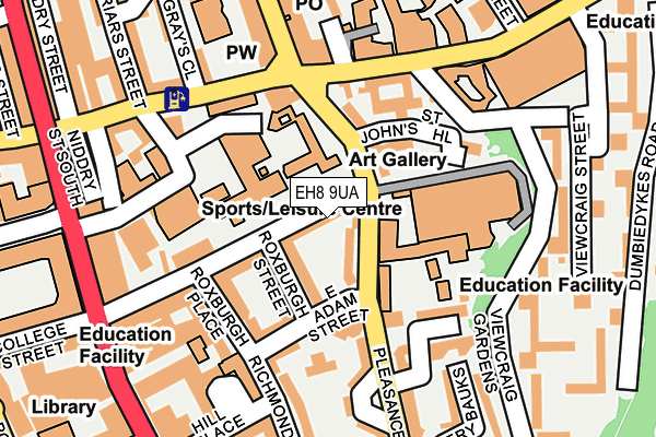 EH8 9UA map - OS OpenMap – Local (Ordnance Survey) EH8 9UA map - OS OpenMap – Local (Ordnance Survey)
