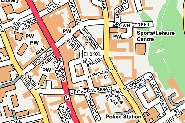 EH8 9XL map - OS OpenMap – Local (Ordnance Survey) EH8 9XL map - OS OpenMap – Local (Ordnance Survey)