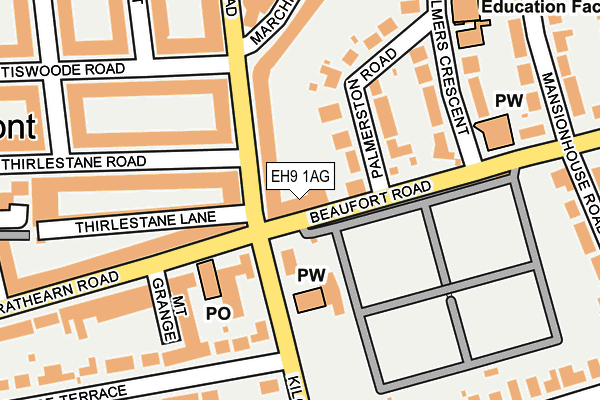 EH9 1AG map - OS OpenMap – Local (Ordnance Survey) EH9 1AG map - OS OpenMap – Local (Ordnance Survey)