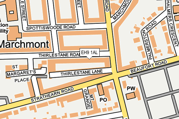 EH9 1AL map - OS OpenMap – Local (Ordnance Survey) EH9 1AL map - OS OpenMap – Local (Ordnance Survey)
