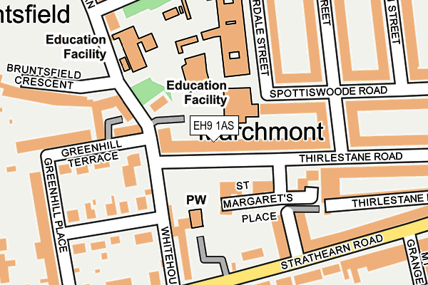 EH9 1AS map - OS OpenMap – Local (Ordnance Survey) EH9 1AS map - OS OpenMap – Local (Ordnance Survey)