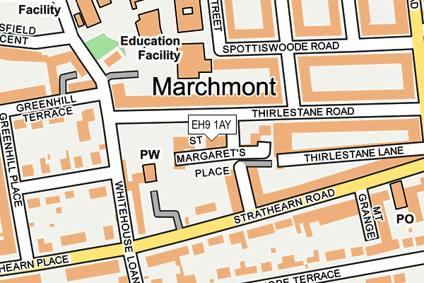 EH9 1AY map - OS OpenMap – Local (Ordnance Survey) EH9 1AY map - OS OpenMap – Local (Ordnance Survey)