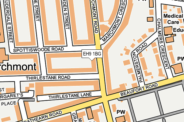 EH9 1BG map - OS OpenMap – Local (Ordnance Survey) EH9 1BG map - OS OpenMap – Local (Ordnance Survey)