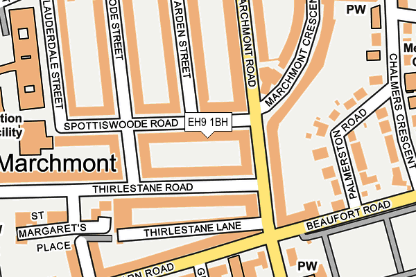 EH9 1BH map - OS OpenMap – Local (Ordnance Survey)