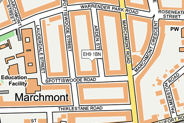 EH9 1BN map - OS OpenMap – Local (Ordnance Survey) EH9 1BN map - OS OpenMap – Local (Ordnance Survey)