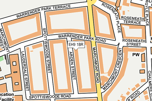 EH9 1BR map - OS OpenMap – Local (Ordnance Survey) EH9 1BR map - OS OpenMap – Local (Ordnance Survey)