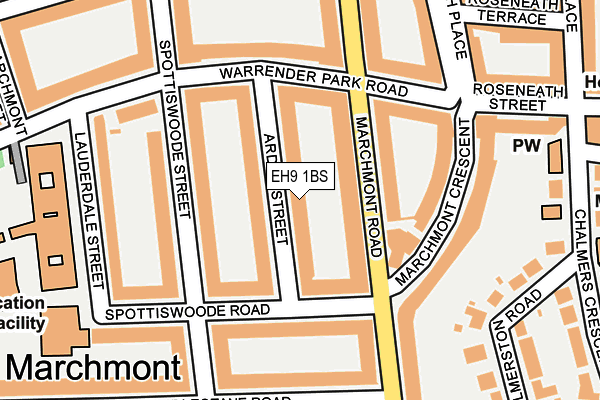 EH9 1BS map - OS OpenMap – Local (Ordnance Survey) EH9 1BS map - OS OpenMap – Local (Ordnance Survey)