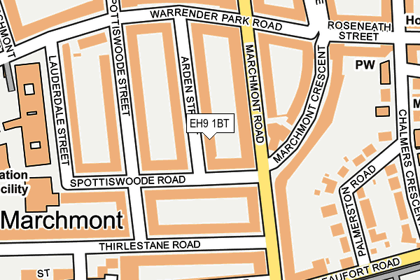 EH9 1BT map - OS OpenMap – Local (Ordnance Survey) EH9 1BT map - OS OpenMap – Local (Ordnance Survey)