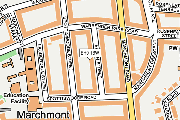 EH9 1BW map - OS OpenMap – Local (Ordnance Survey) EH9 1BW map - OS OpenMap – Local (Ordnance Survey)