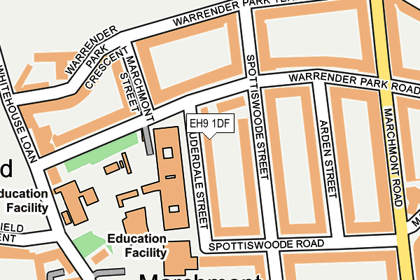 EH9 1DF map - OS OpenMap – Local (Ordnance Survey) EH9 1DF map - OS OpenMap – Local (Ordnance Survey)