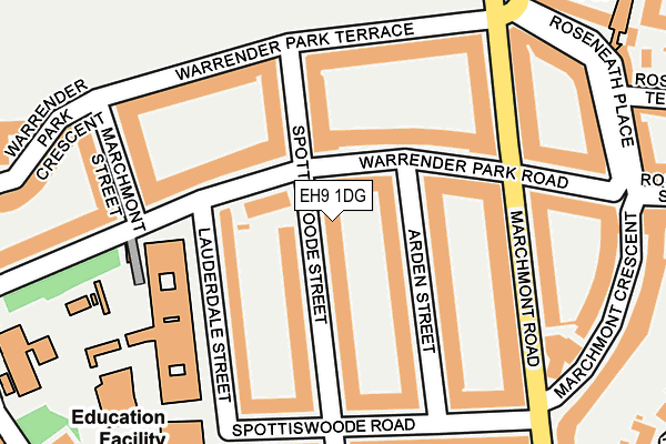 EH9 1DG map - OS OpenMap – Local (Ordnance Survey) EH9 1DG map - OS OpenMap – Local (Ordnance Survey)