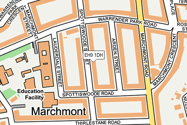 EH9 1DH map - OS OpenMap – Local (Ordnance Survey) EH9 1DH map - OS OpenMap – Local (Ordnance Survey)