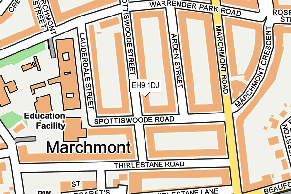 EH9 1DJ map - OS OpenMap – Local (Ordnance Survey)