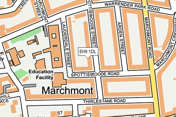 EH9 1DL map - OS OpenMap – Local (Ordnance Survey) EH9 1DL map - OS OpenMap – Local (Ordnance Survey)