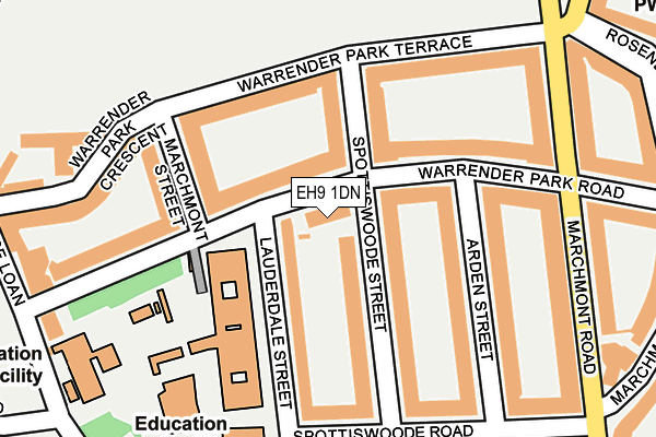 EH9 1DN map - OS OpenMap – Local (Ordnance Survey) EH9 1DN map - OS OpenMap – Local (Ordnance Survey)