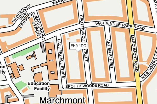 EH9 1DQ map - OS OpenMap – Local (Ordnance Survey)