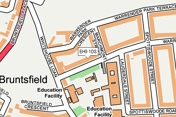 EH9 1DS map - OS OpenMap – Local (Ordnance Survey) EH9 1DS map - OS OpenMap – Local (Ordnance Survey)